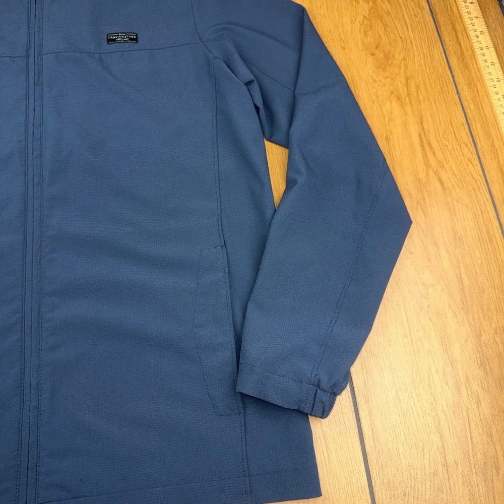 TravisMathew Blue Full Zip Golf Jacket Mock Neck‎ Performance Outerwear Size M
